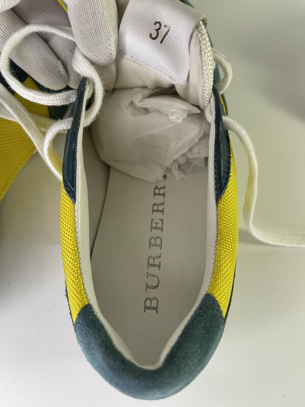 BURBERRY NYLON SUEDE POP SNEAKERS (37 EU) WOMENS