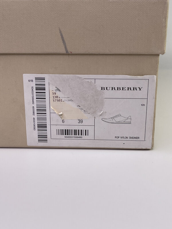 BURBERRY NYLON SUEDE POP SNEAKERS (39 EU) WOMENS