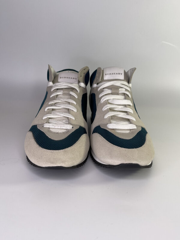 BURBERRY NYLON SUEDE TAUPE SNEAKERS (39 EU) WOMENS