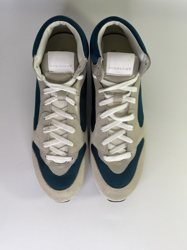 BURBERRY NYLON SUEDE TAUPE SNEAKERS (39 EU) WOMENS