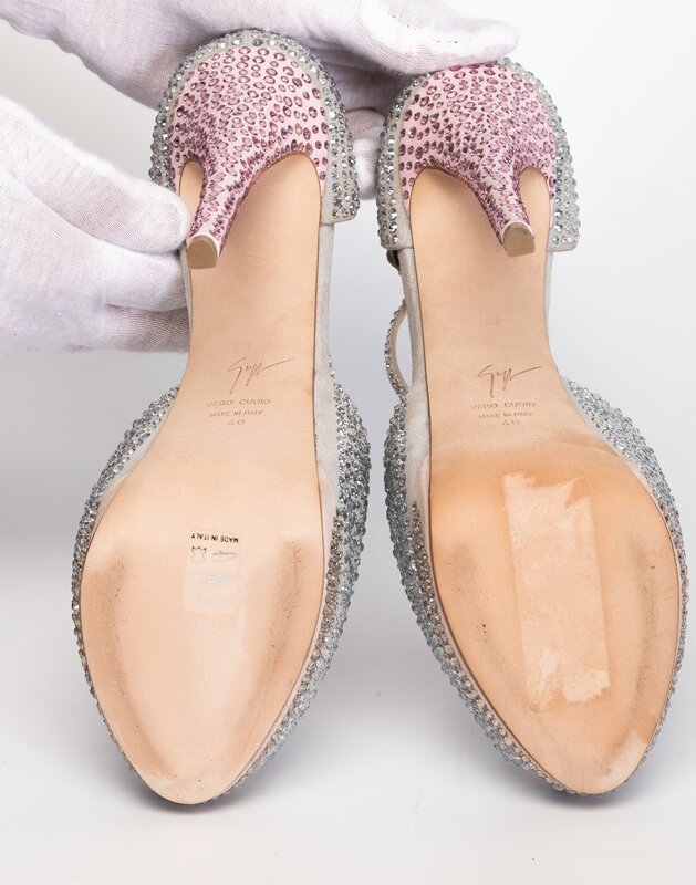 GIUSEPPE ZANOTTI GIUSEPPE ZANOTTI STRASS OPEN TOE STILETTO (40 EU) $1800