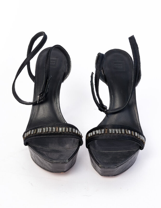 HERVÉ LÉGER BLACK HEELS (38.5 EU)