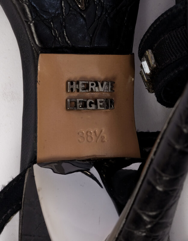 HERVÉ LÉGER HERVÉ LÉGER BLACK HEELS (38.5 EU)