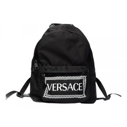 VERSACE VERSACE NYLON LOGO STAMP BACKPACK