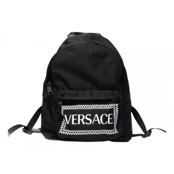 VERSACE VERSACE NYLON LOGO STAMP BACKPACK