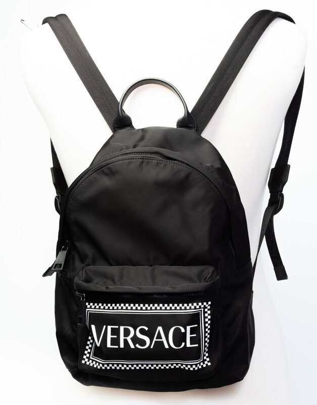 Navy blue versace backpack hotsell