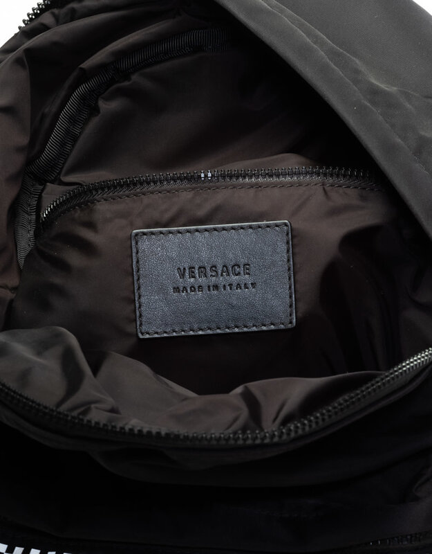 VERSACE VERSACE NYLON LOGO STAMP BACKPACK