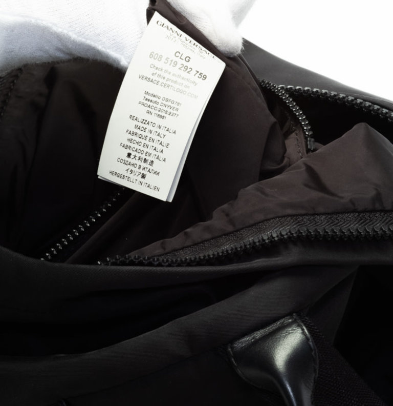 Authentic Gianni Versace Black Nylon Shoulder Bag