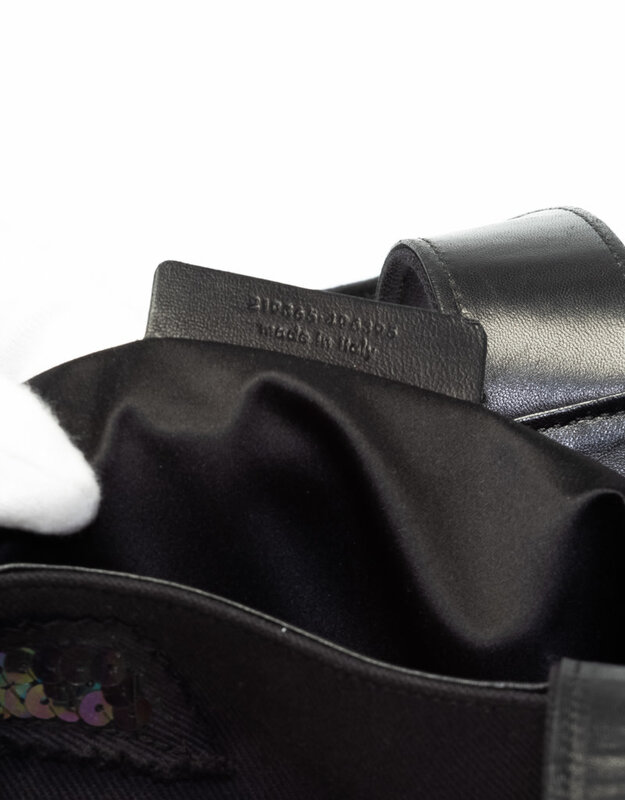 SAINT LAURENT SAINT LAURENT CANVAS SAC MONOGRAM SEQUIN TOTE BAG (219365)
