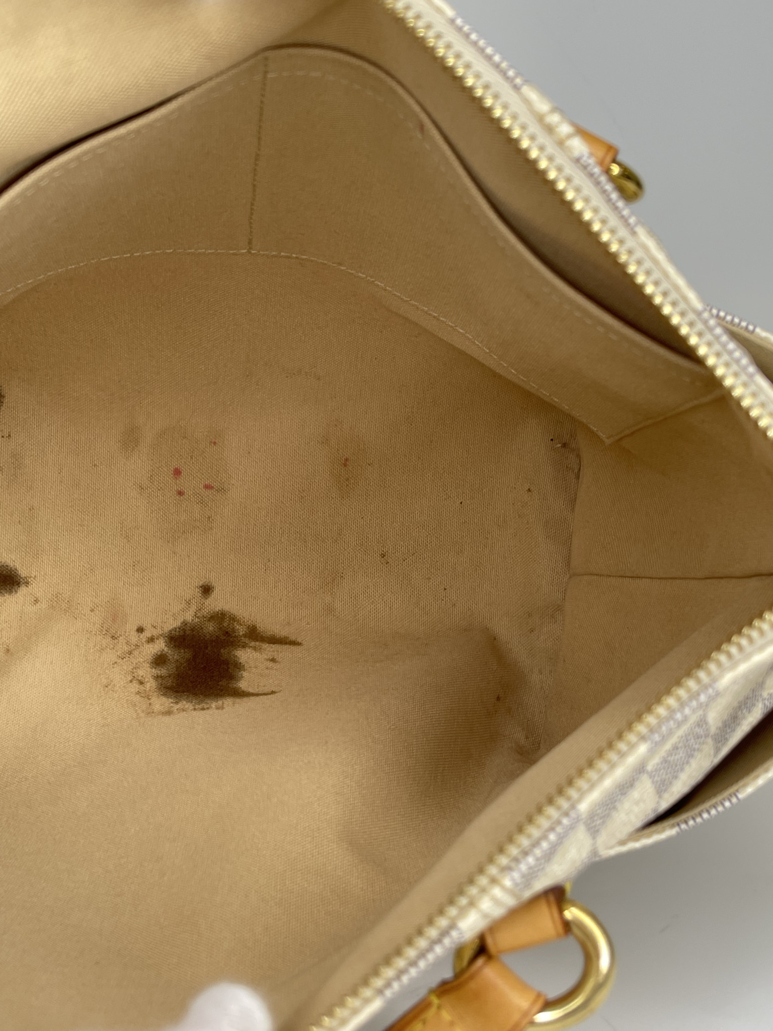 Authentic LOUIS VUITTON Neverfull PM Damier Azur Tote Bag Purse #49198