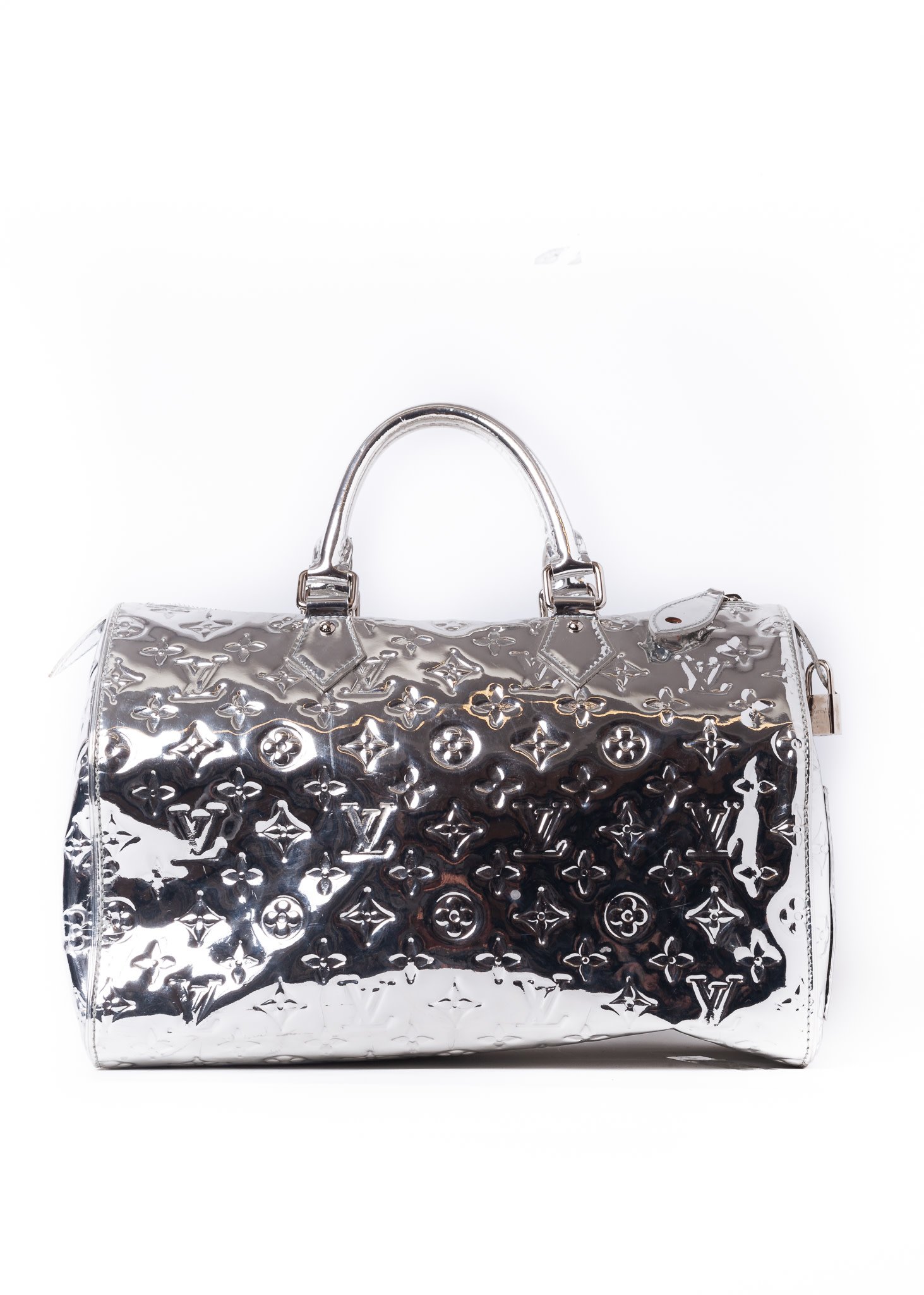 Louis Vuitton Limited Edition Silver Monogram Miroir Papillon Bag