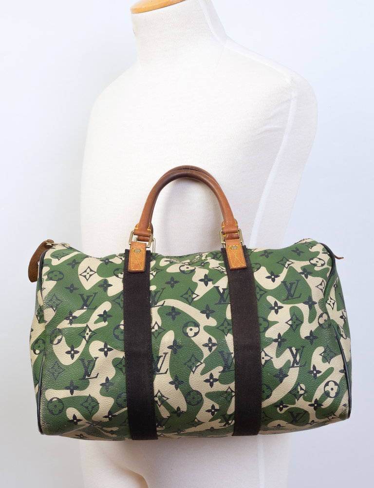 Authentic LOUIS VUITTON Speedy Bag Monogram Camouflage 35