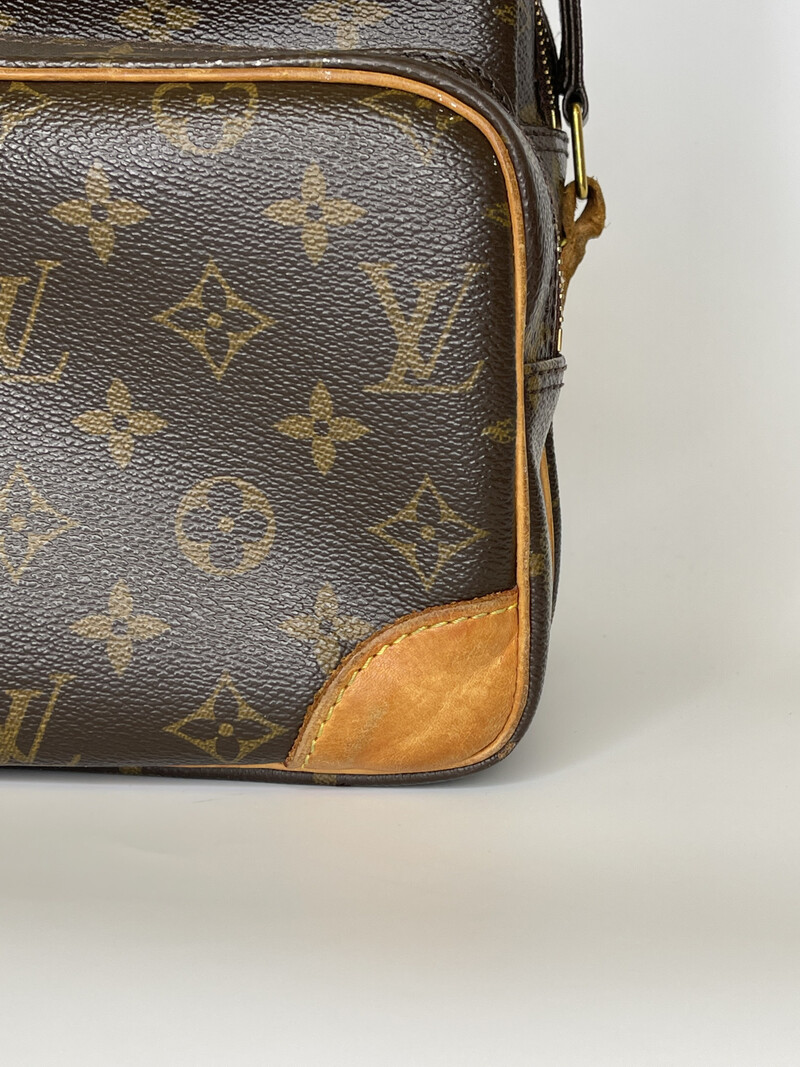 Used Louis Vuitton Shoulder Bag Nile Brown Monogram M45244 NO0020 LOUIS  VUITTON Women's Men's Unisex LV Nume Leather
