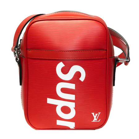 Louis Vuitton x Supreme Danube Pm 10lk1230 Red Epi Leather Cross Body Bag, Louis Vuitton x Supreme