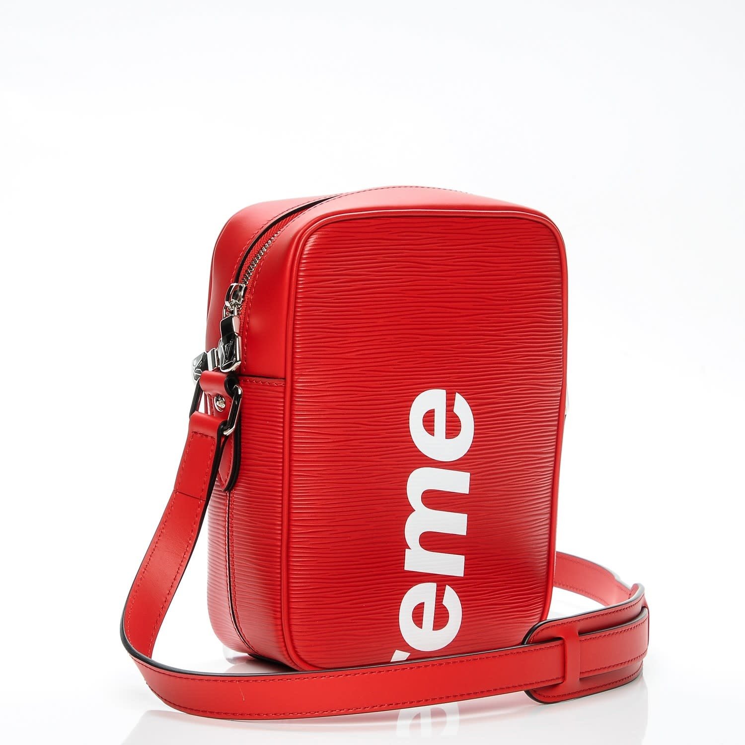 LOUIS VUITTON X SUPREME DANUBE RED EPI CROSSBODY BAG