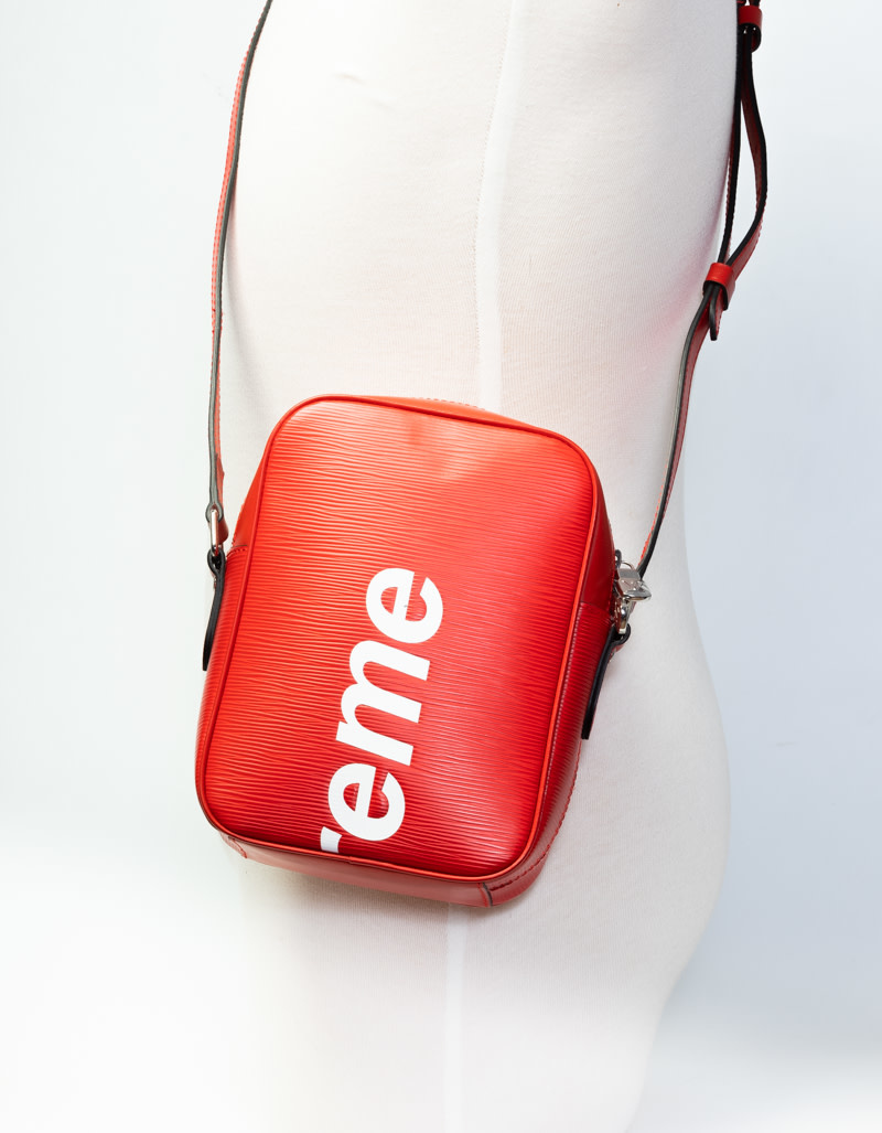 LOUIS VUITTON X SUPREME DANUBE RED EPI CROSSBODY BAG - CRTBLNCHSHP