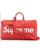 Louis Vuitton X Supreme Keepall Bandouliere Epi 45 Red at the Time Capsule  Exhibition by Louis Vuitton KLCC in Kuala Lumpur Editorial Photography -  Image of elegant, kuala: 159617407