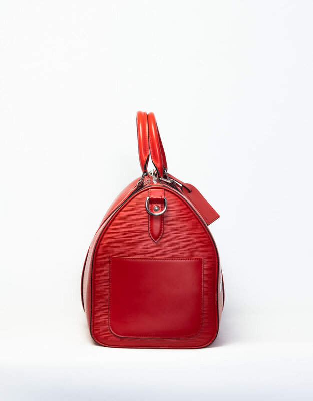 LOUIS VUITTON X SUPREME LIMITED EDITION RED EPI DUFFLE KEEPALL 45 CRTBLNCHSHP