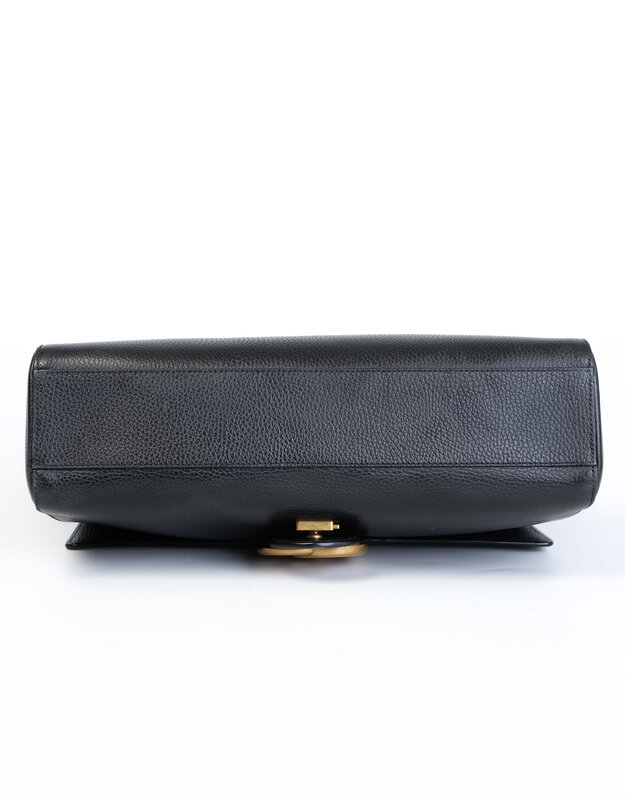 GUCCI GUCCI BLACK CALFSKIN GG MARMONT MESSENGER BAG