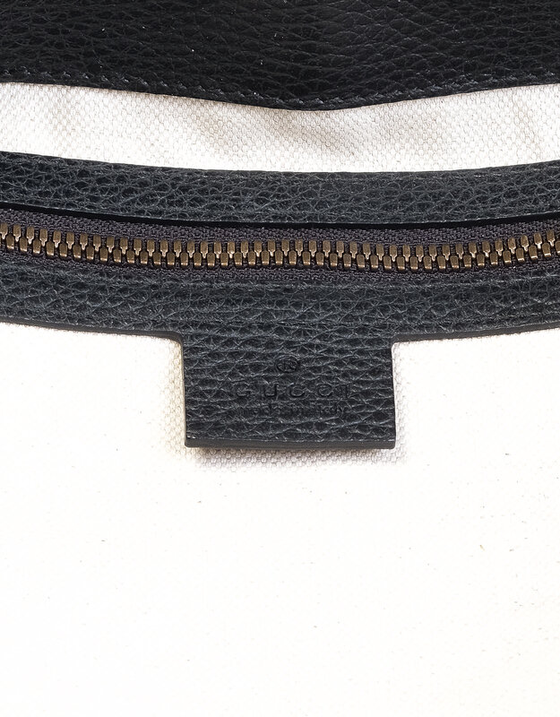 GUCCI GUCCI BLACK CALFSKIN GG MARMONT MESSENGER BAG