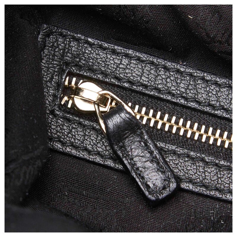 GUCCI JACKIE PEBBLED CALFSKIN MEDIUM BLACK HOBO BAG CRTBLNCHSHP