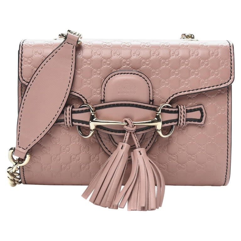 GUCCI MICROGUCCISSIMA MINI EMILY SHOULDER BAG SOFT PINK