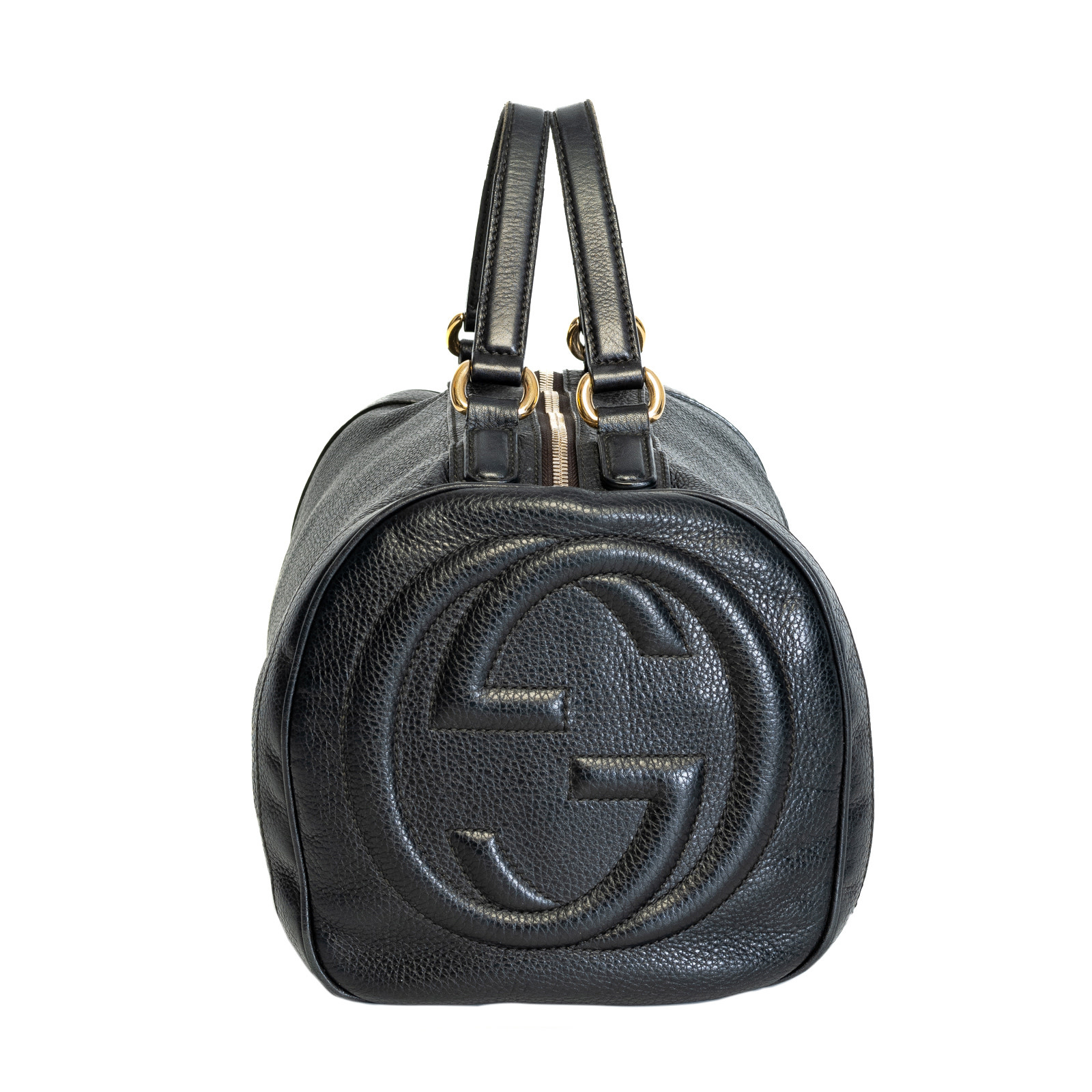 Gucci Black Pebbled Calfskin Leather Medium Soho Chain Tote - A World Of  Goods For You, LLC