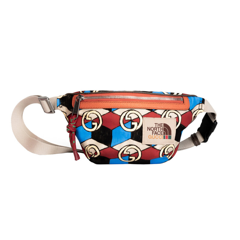 THE NORTH FACE X GUCCI GEOMETRIC INTERLOCKING G PRINT BELT BAG