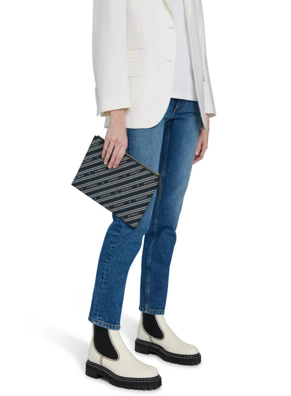 GIVENCHY GIVENCHY BOND NAVY MEDIUM POUCH CLUTCH
