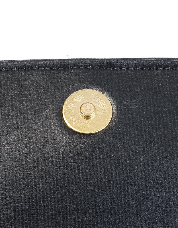 GIVENCHY GIVENCHY VINTAGE BLACK SATIN EMBROIDERY FLAP BAG