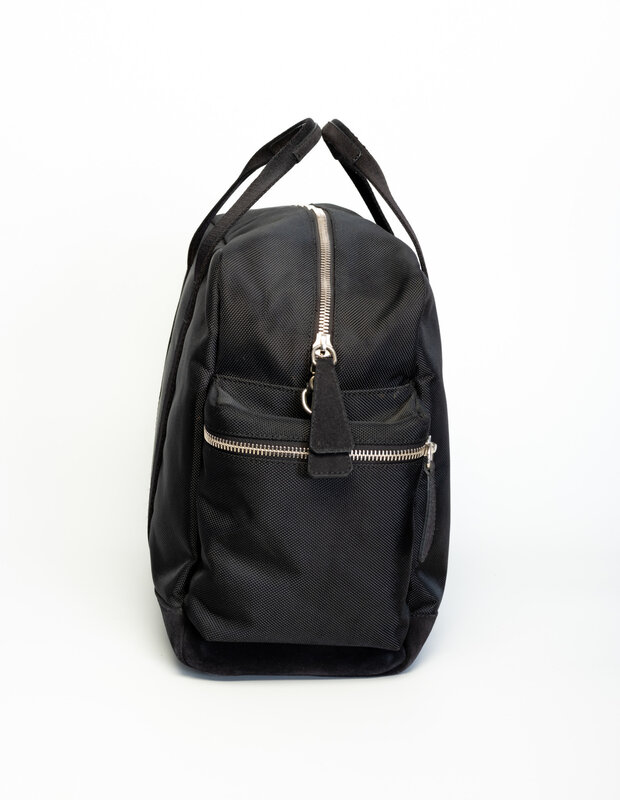DSQUARED2 DSQUARED2 BLACK STRIPED MEN'S WEEKEND BAG