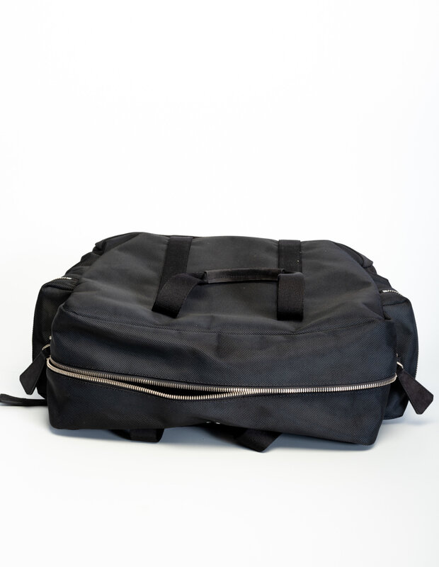 DSQUARED2 DSQUARED2 BLACK STRIPED MEN'S WEEKEND BAG