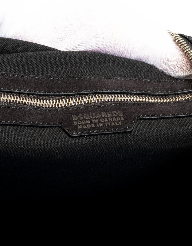 DSQUARED2 DSQUARED2 BLACK STRIPED MEN'S WEEKEND BAG
