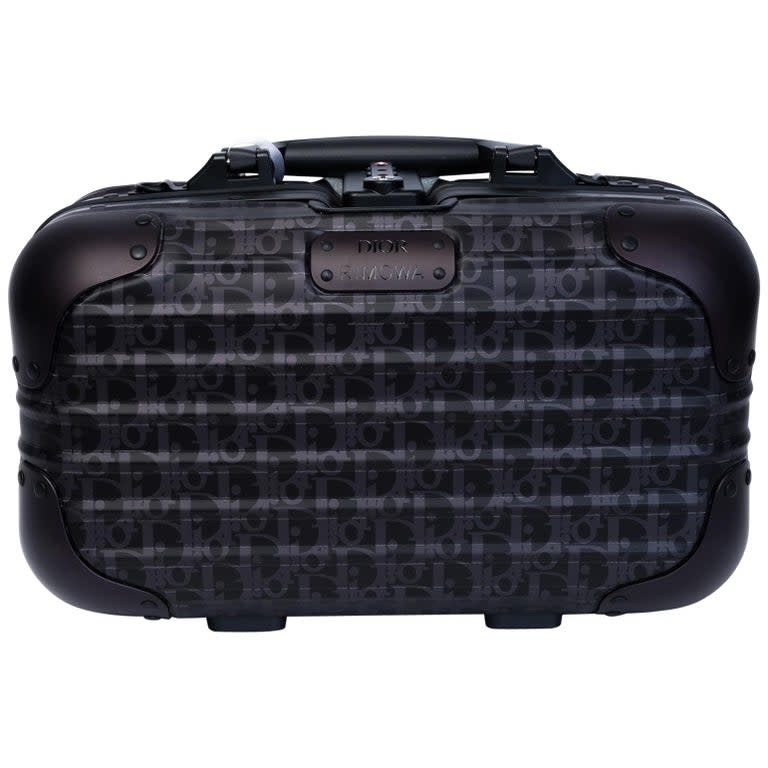Dior x RIMOWA 4-Wheel Large Suitcase Aluminium Dior Oblique Black in  Aluminium with Black-tone - US