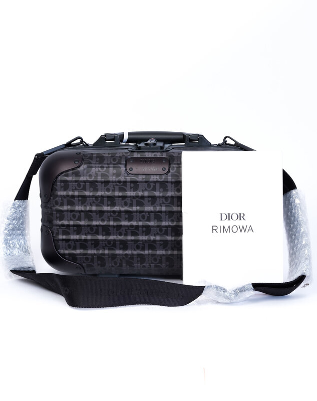 CHRISTIAN DIOR DIOR X RIMOWA HAND CASE BLACK OBLIQUE ALUMINUM