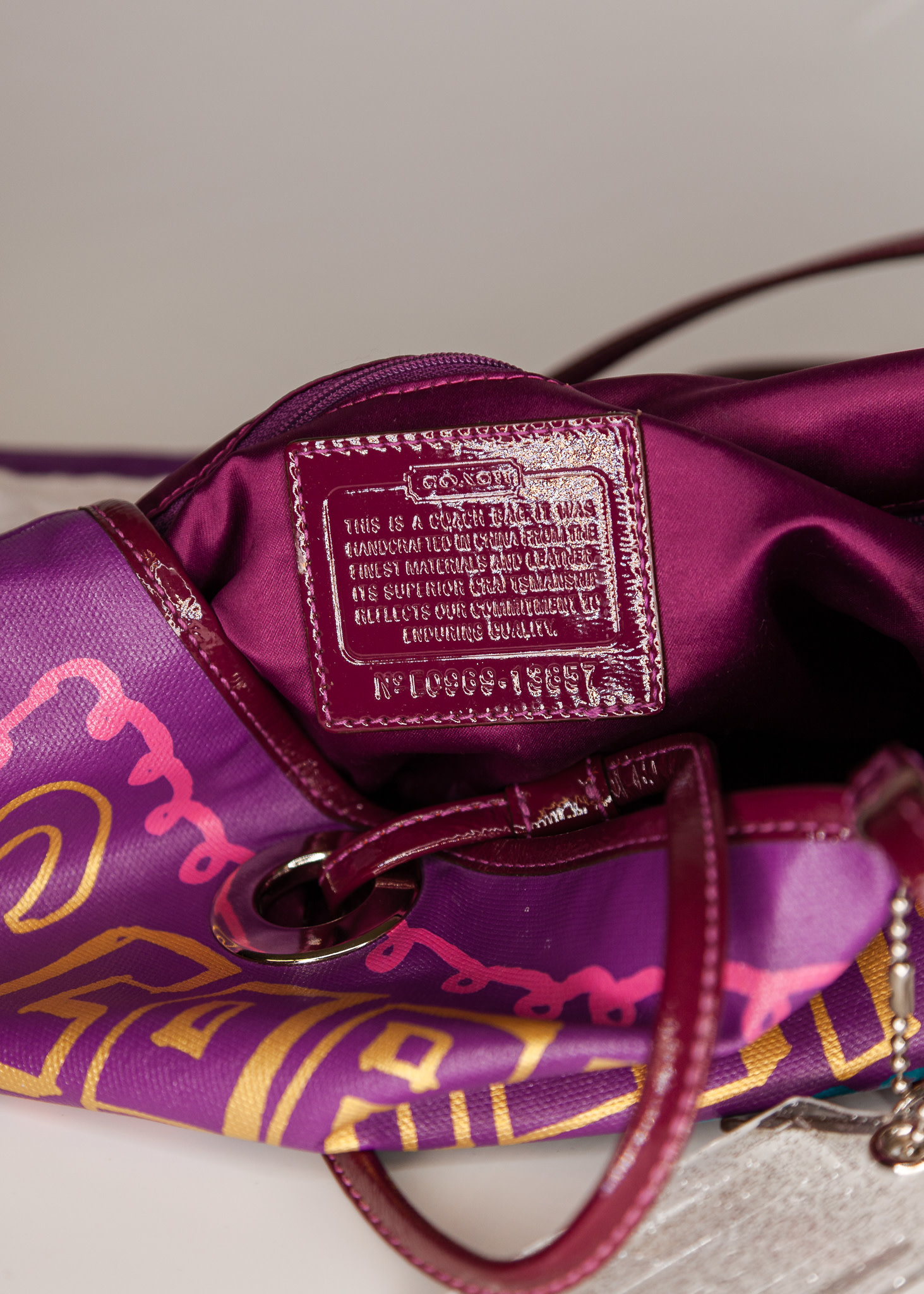 Coach Authentic Purple “C” Logo Handbag/ Purse/ Crossbody 22962 | eBay