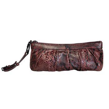 BURBERRY PURPLE PYTHON ASHWELL CLUTCH