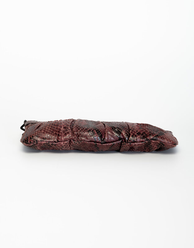 BURBERRY PURPLE PYTHON ASHWELL CLUTCH