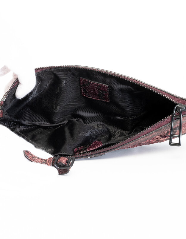 BURBERRY PURPLE PYTHON ASHWELL CLUTCH