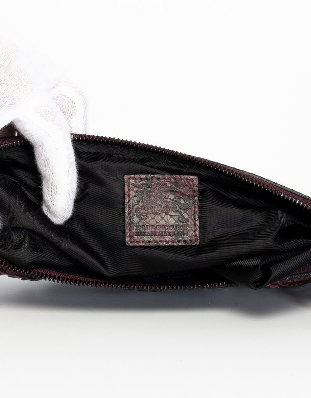 BURBERRY PURPLE PYTHON ASHWELL CLUTCH