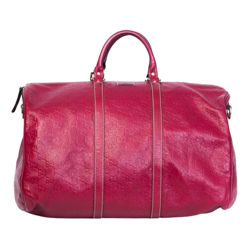 Gucci Red Ssima Leather Carry-on Duffel Bag