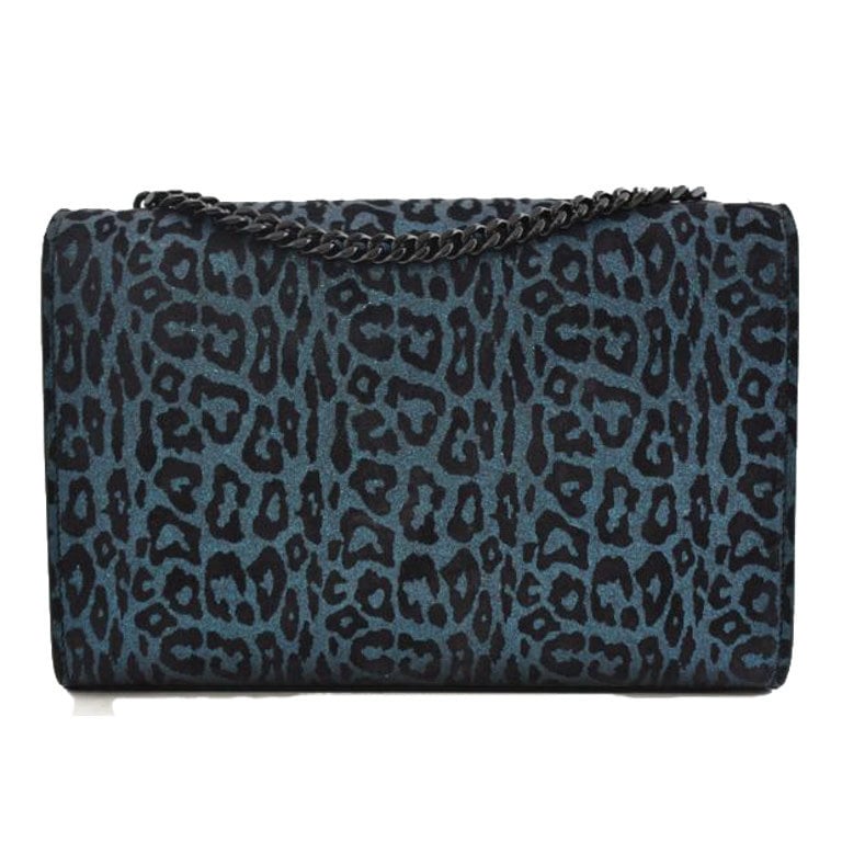 Saint Laurent 'small Monogram' Print Leather Wristlet In Dark