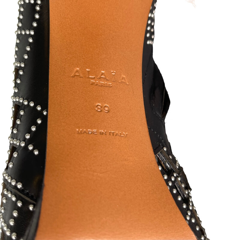 ALAIA STUDDED STILETTO BOOTIE BLACK (39.5 EU)