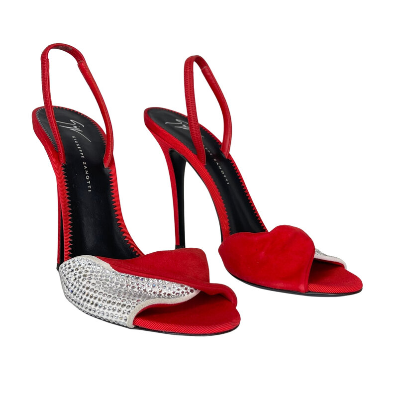 GIUSEPPE ZANOTTI GIUSEPPE ZANOTTI ALIEN 115 RED CRYSTAL HEELS (EU 39)