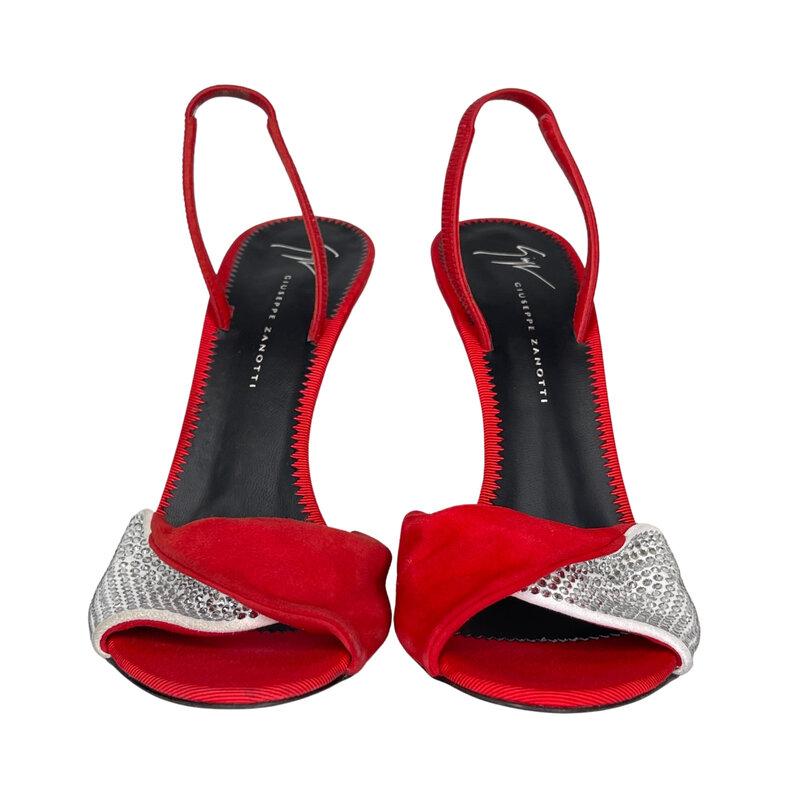 GIUSEPPE ZANOTTI GIUSEPPE ZANOTTI ALIEN 115 RED CRYSTAL HEELS (EU 39)