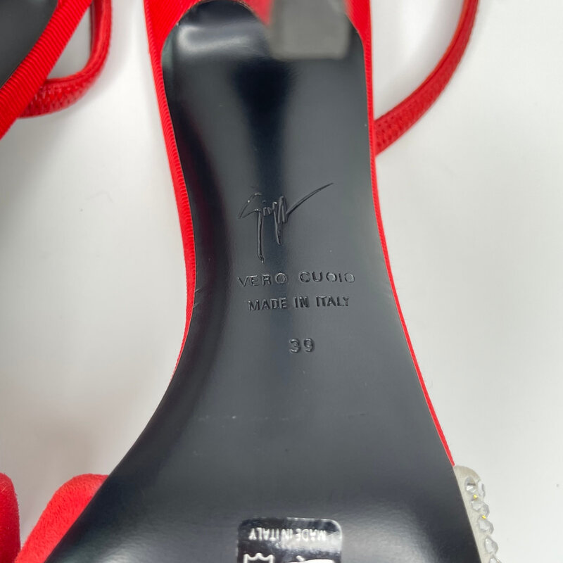 GIUSEPPE ZANOTTI GIUSEPPE ZANOTTI ALIEN 115 RED CRYSTAL HEELS (EU 39)