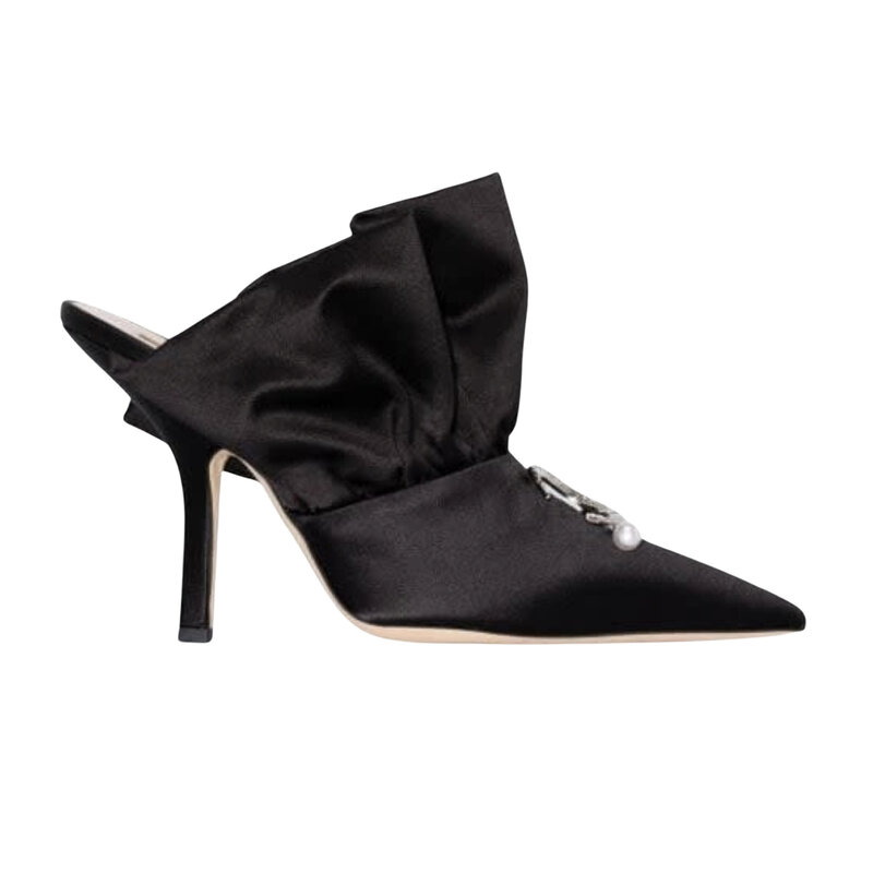 MIDNIGHT 00 MIDNIGHT 00 ANTIONETTE MOON 55 RUFFLE PUMPS BLACK (37 EU)