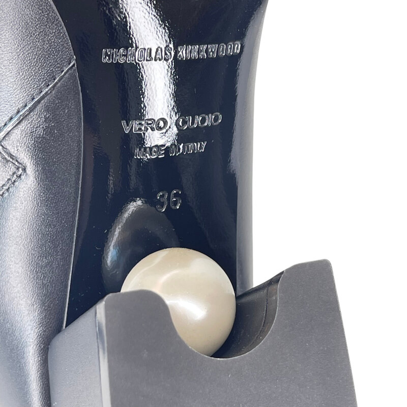 NICHOLAS KIRKWOOD MIRI BLACK FAUX PEARL ANKLE BOOT 36 EU CRTBLNCHSHP