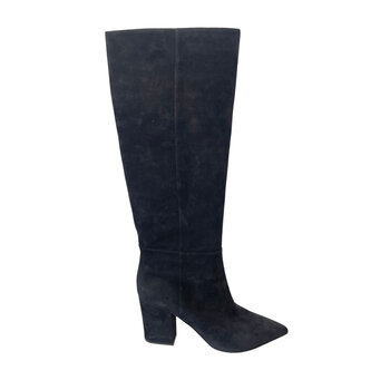 SERGIO ROSSI BLACK SUEDE OVER THE KNEE BOOTS 40 EU CRTBLNCHSHP