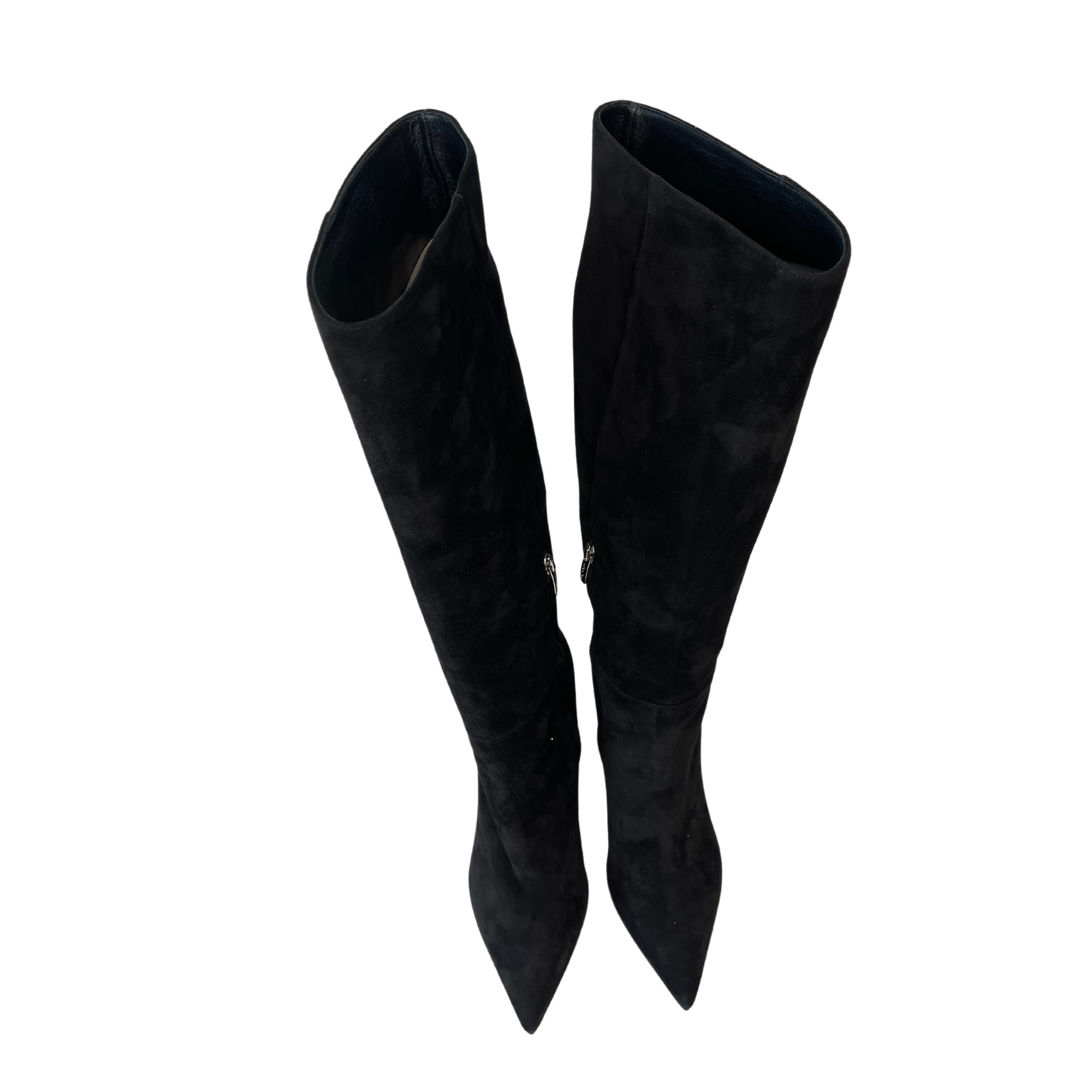 SERGIO ROSSI BLACK SUEDE OVER THE KNEE BOOTS (40 EU) - CRTBLNCHSHP